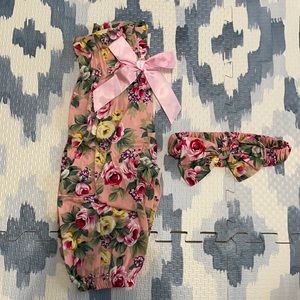 ✨SUPER CUTE✨ 3-6 month matching bottom and bow set